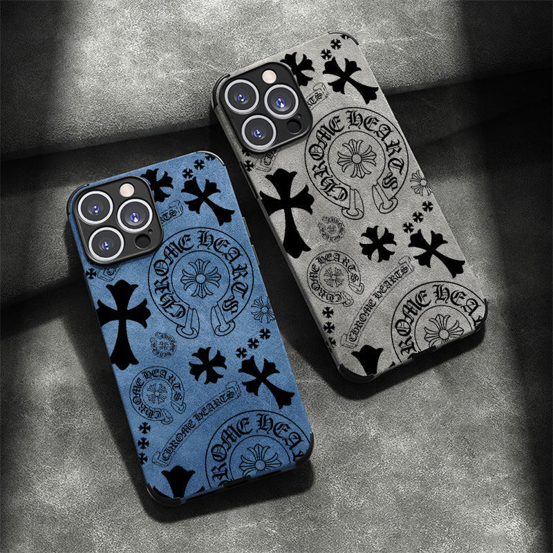 Chrome Heart  Leather iPhone Case
