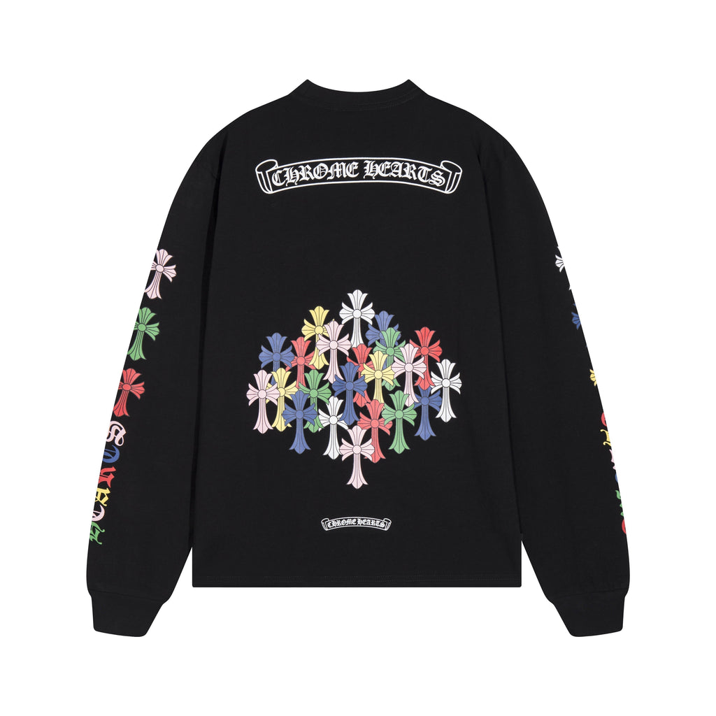 CHROME-HEARTS Men's Long-Sleeve T-shirt Sweatshirt K8015
