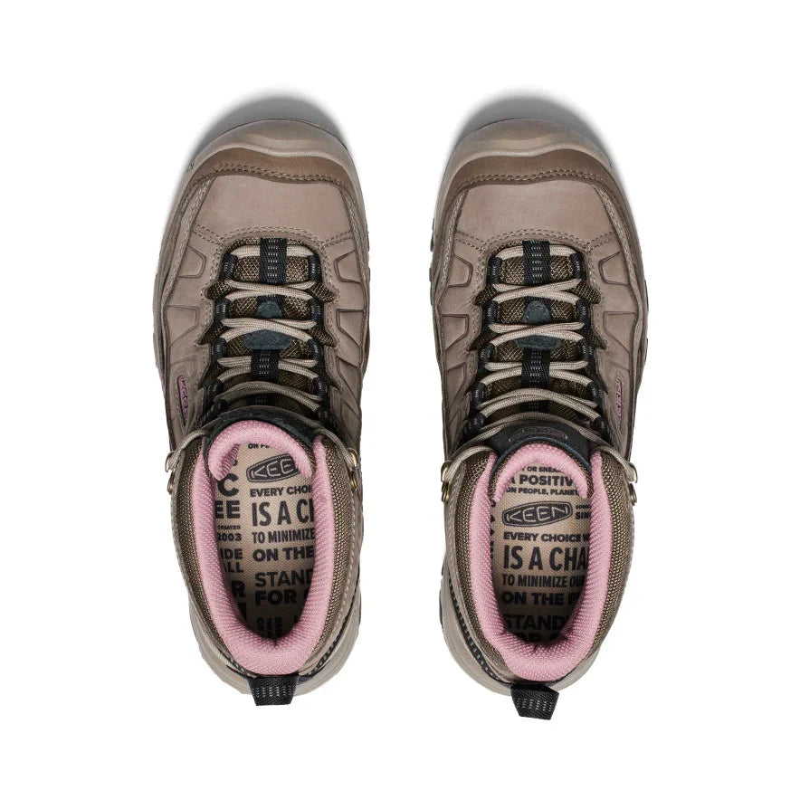 Keen Women's Targhee IV Waterproof Hiking Boot in Brindle Nostalgia Rose