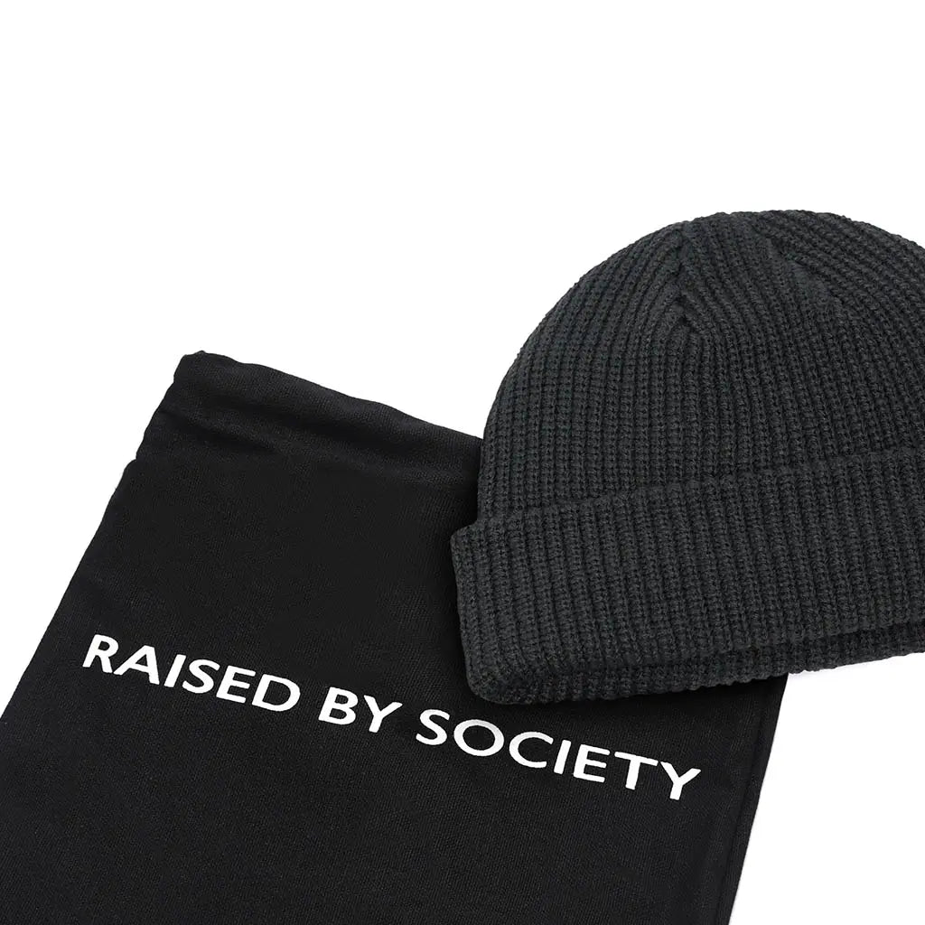 CHARCOAL FISHERMAN BEANIE