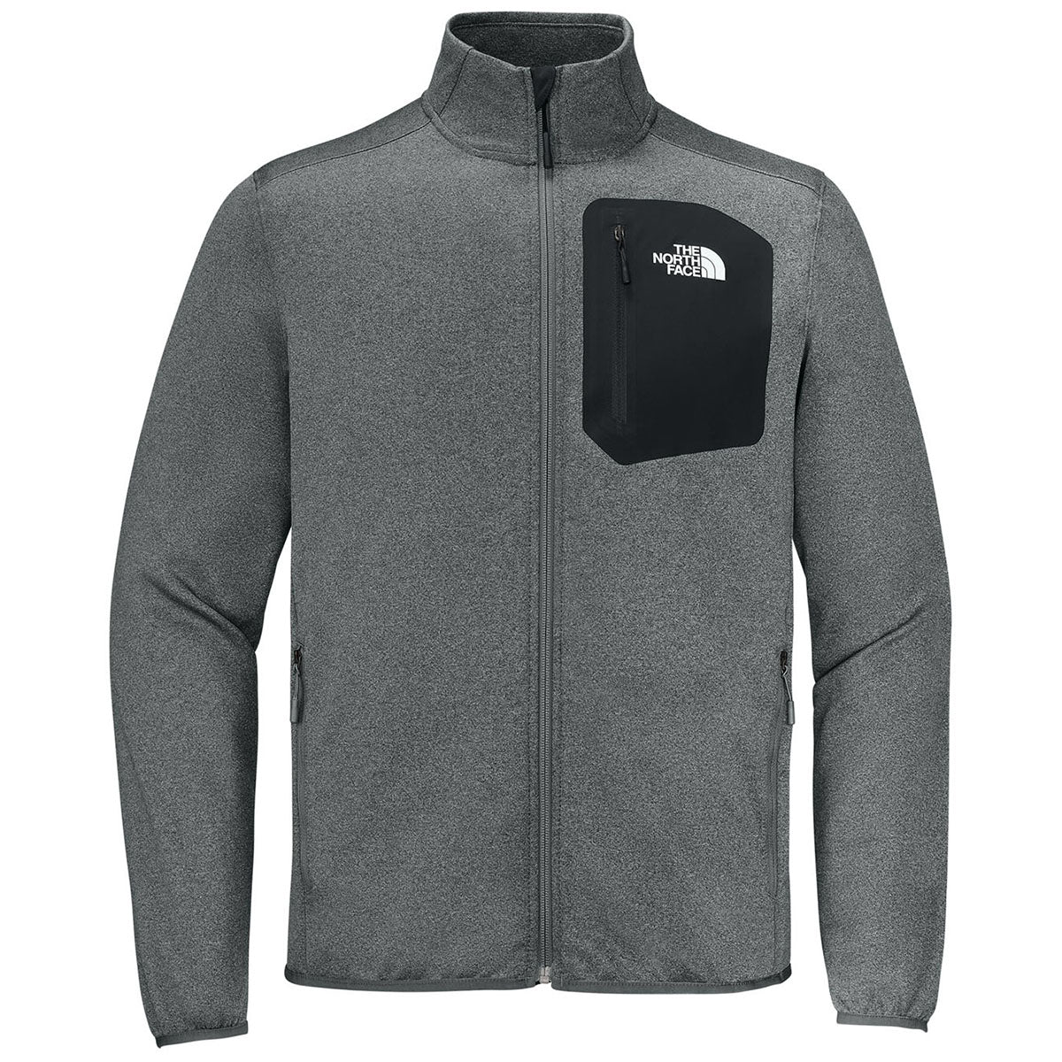 The North Face Men's TNF Medium Grey Heather Dove Creek Full-Zip Fleece Jacket