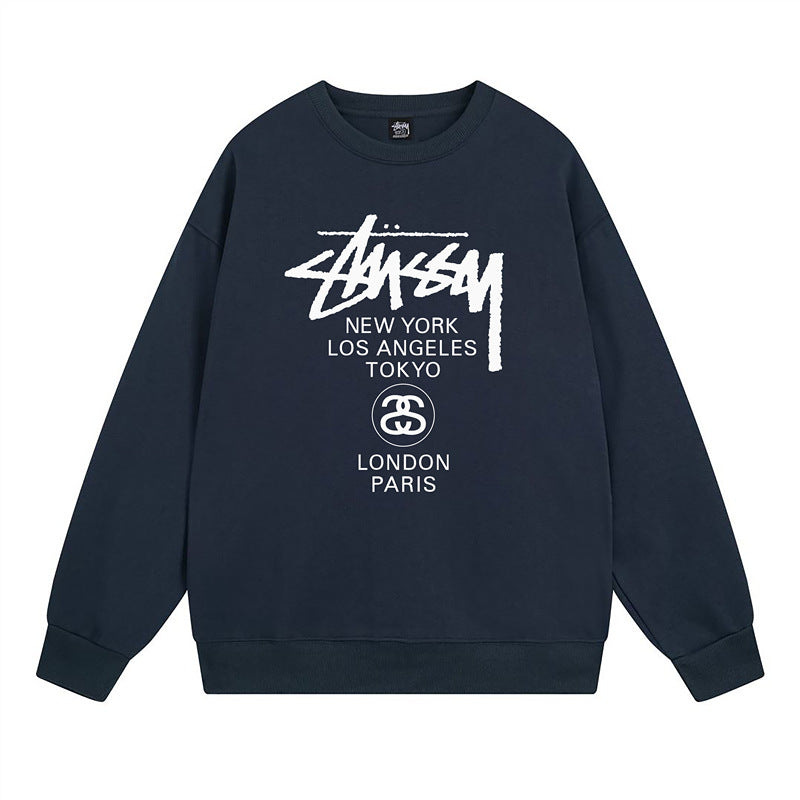 Stussy Sweatshirts Autumn/Winter Fleece Couple Sweatshirts