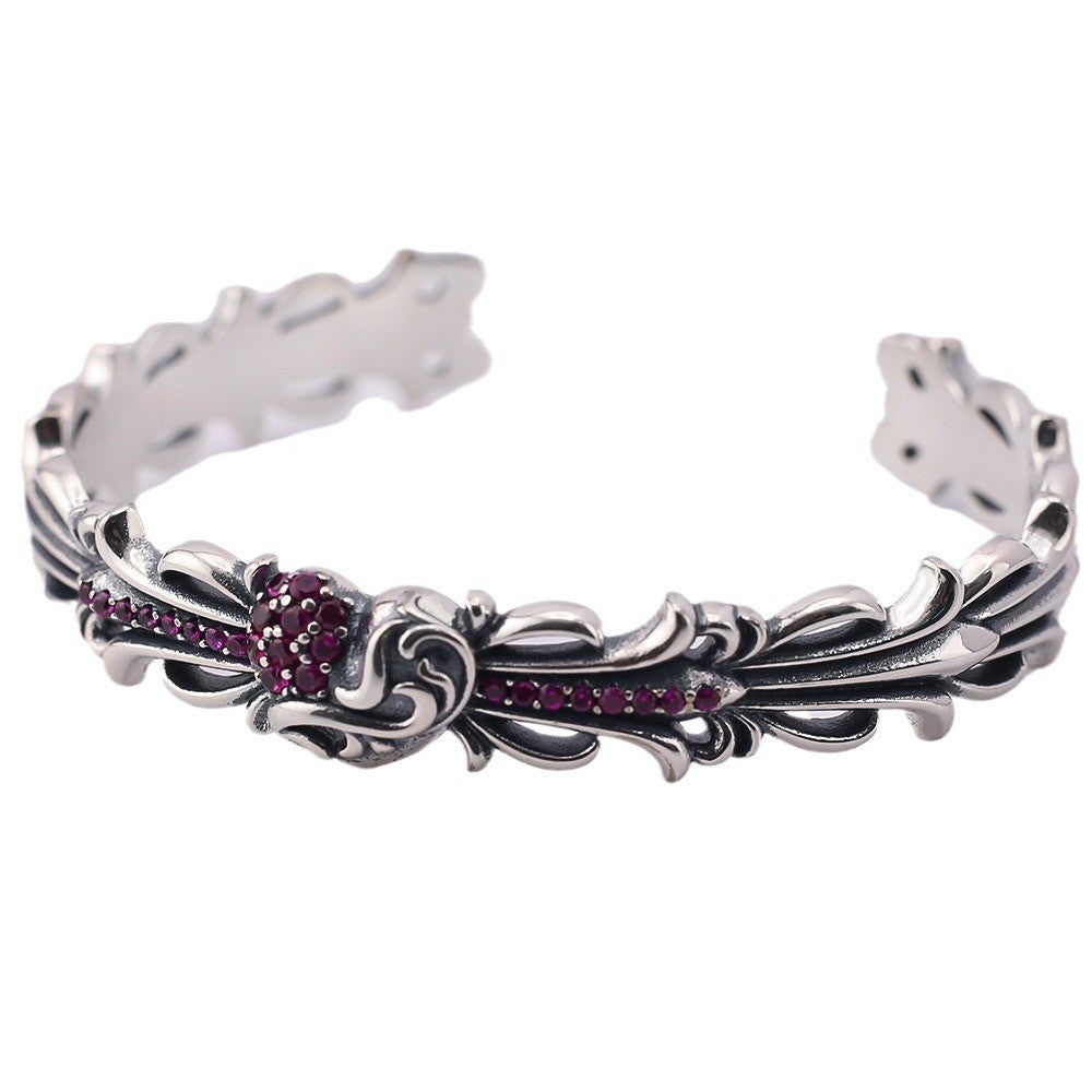 chrome hearts Gem Heart Love Cuff Gem bracelet