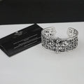 Chrome Hearts Silver Cemetery cross open bracelet