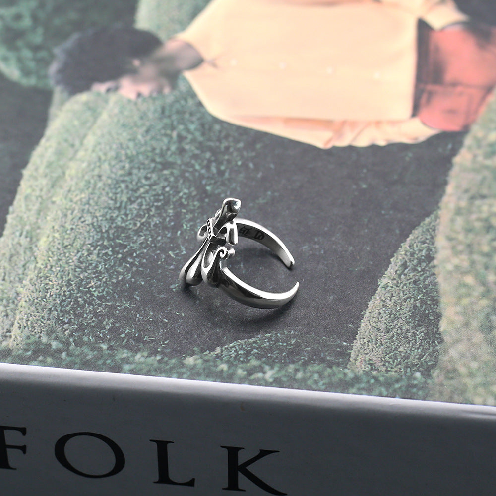 chrome hearts retro old anchor open ring