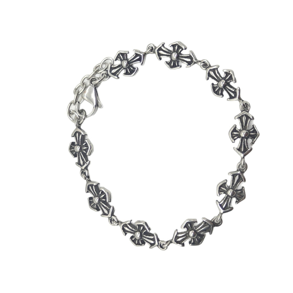 Chrome Hearts cross Silver Daisy retro bracelet