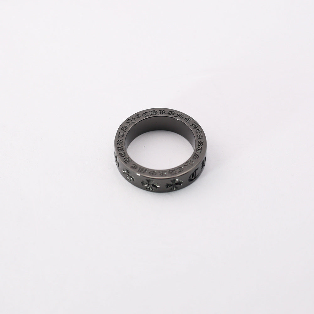 Chrome Hearts black green diamond ring