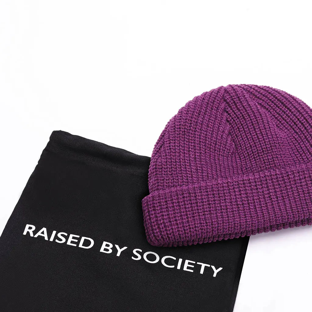 PURPLE FISHERMAN BEANIE