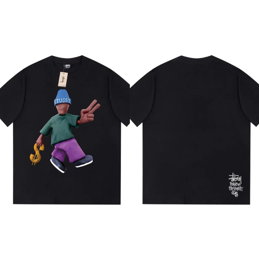 Stussy T Shirts Loose Casual T-Shirts Same for Men and Women