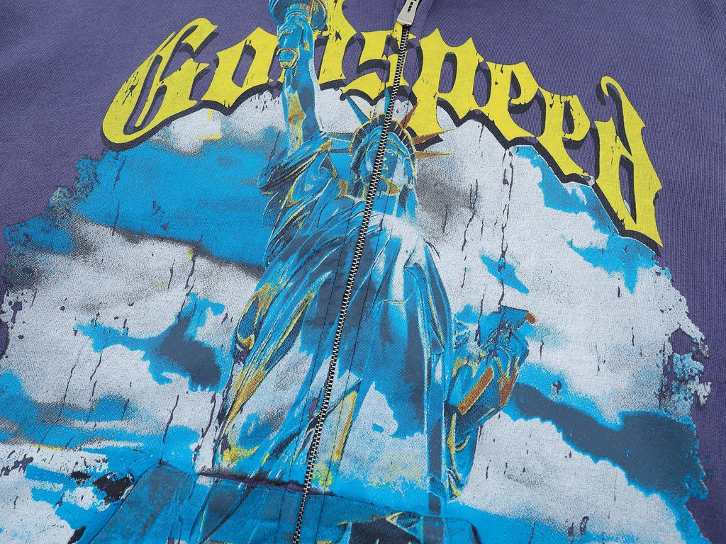 God Speed Zip Up Hoodie-G129