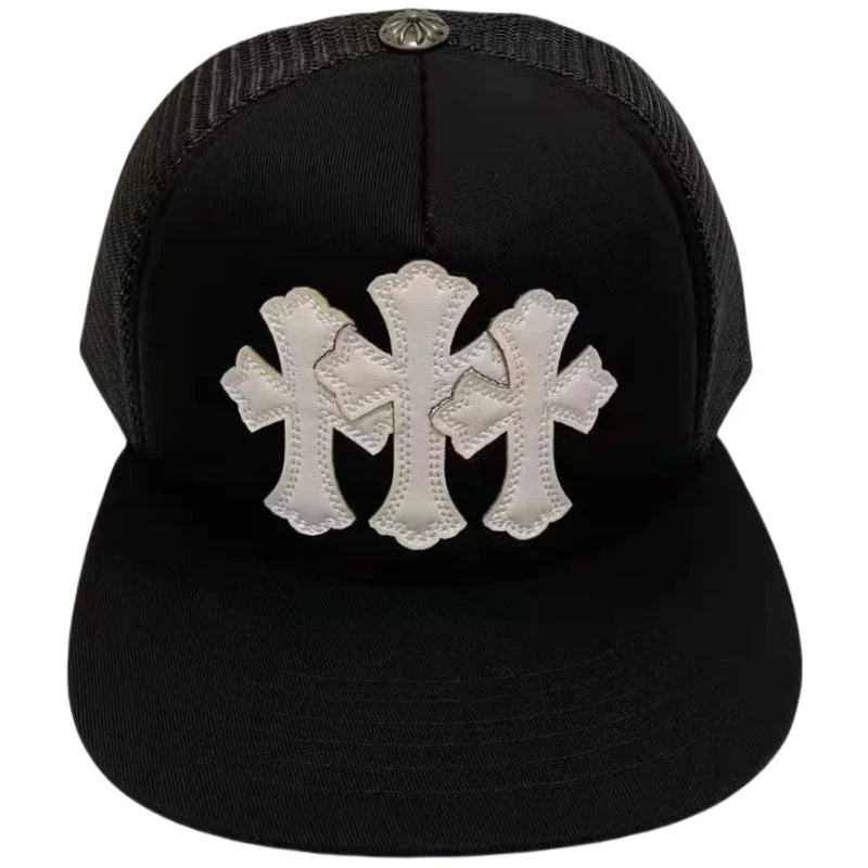 Chrome Hearts Cemetery Cross Trucker Hat  03